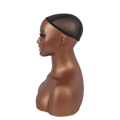 JINGFA Mannequins Realistic Female Mannequin Head with Shoulder Display Manikin Head Bust for Wigs,Makeup,Beauty Accessories