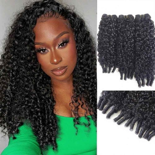 Burmese Curly Bundles Human Hair 16 18 20 Inches 3Pcs Curly Human Hair Bundles Water Wave with Spiral End Unprocessed Burmese Raw Hair Extension 3c4a Quick Weave Hair for Women Natural Color