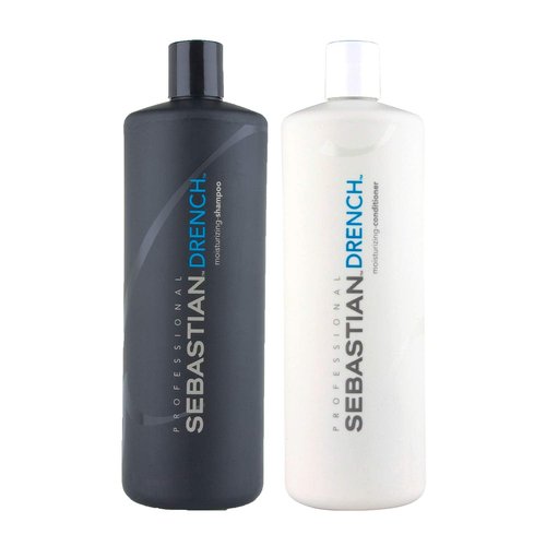 Sebastian Drench Deep Moisturizing Shampoo (33.8oz) and Conditioner (33.8) Liter Set