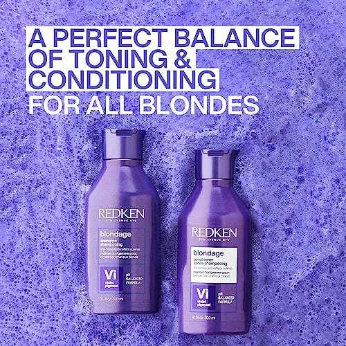 Redken Blondage Color Depositing Purple Conditioner For Blonde Hair - Tones & Moisturizes Brassy Hair