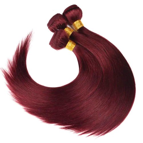Condescension Human Hair Bundles Burgundy 99J Straight 20 22 24 Inch Bundles Human Hair 100% Unprocessed Burgundy Soft Sewn In Hair with Double Weft for Black Women