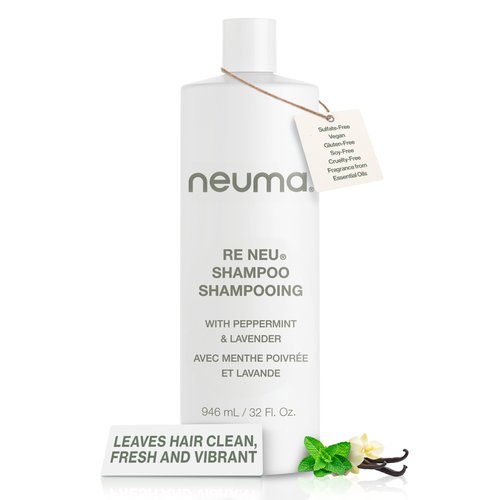 NEUMA Re Neu Shampoo 32 Fl. Oz. Revitalizing, Soothing & Gentle Cleansing Sulfate Free Shampoo, Peppermint & Vanilla Scent