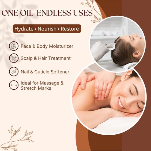 ISLA & FONTANE Jojoba Oil Set – 67.6 Fl Oz (2L) | 100% Pure & Natural | Golden, Unrefined, Cold Pressed | 2 Dropper Bottles & Massager | Hexane-Free Carrier Oil for Skin, Hair, Face, Nails & Body