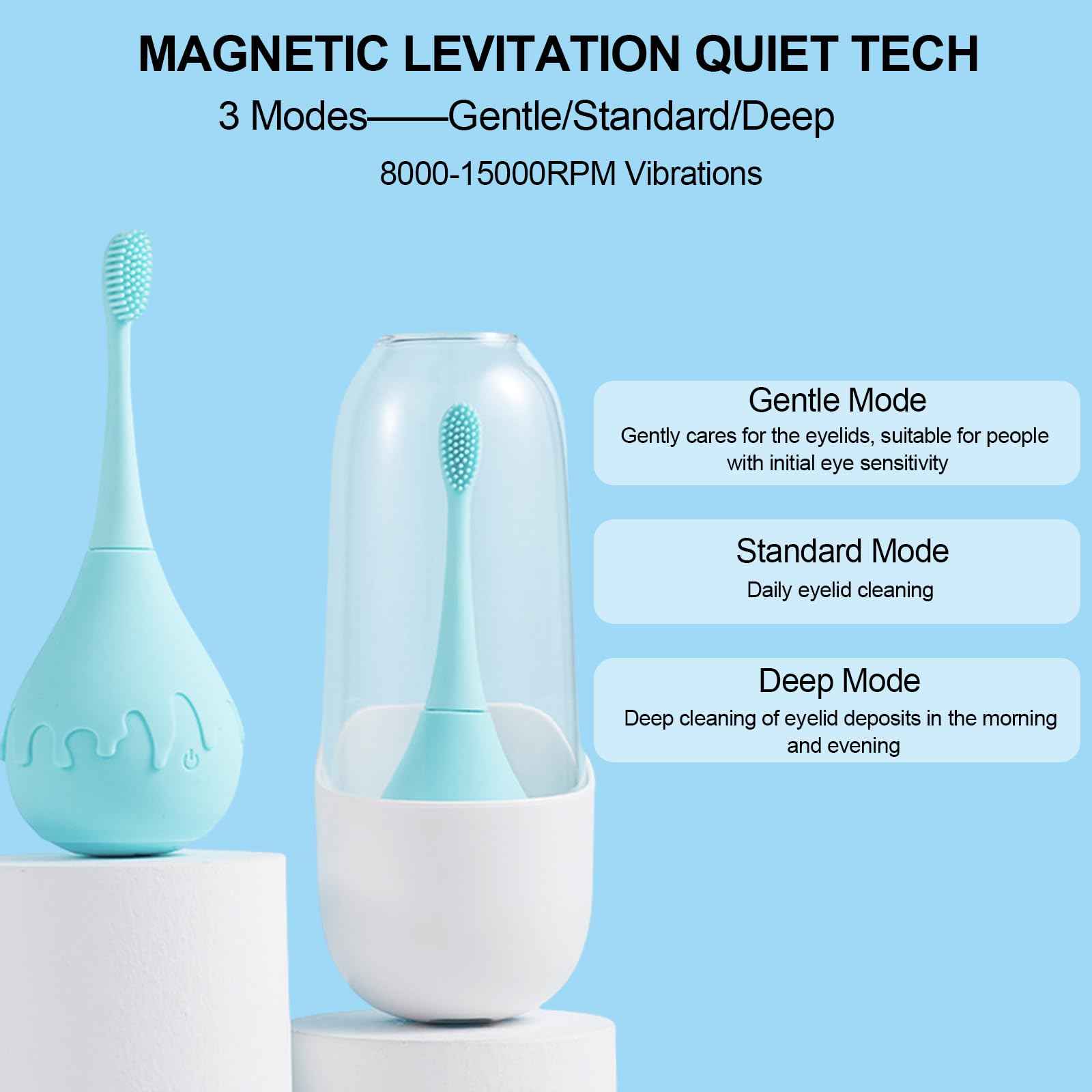 LIZICH Electric Eyelid Brush with Soft Silicone for Sensitive Eyelids,Gently Cleans Eyelid Margins,Removes Dirt,Oil.Blepharitis and Dry Eyes Relief,Lid Scrubbing Device Machine,Eyelid Cleanser (Pink)