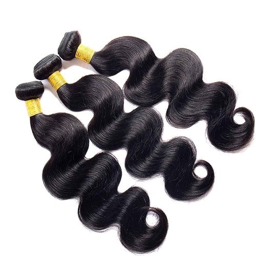 Human Hair Bundles Body Wave Bundles 22 24 26 Inch Unprocessed Brazilian Virgin Hair Weave 3 Bundles Body Wave Human Hair Extensions #1B Natural Color Bundle 50 Grams Per Bundle For Woman
