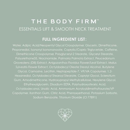 BODY FIRM Crepe Erase Lift & Smooth Neck Serum, Firming Neck Cream & Anti Aging Serum With TruFirm Technology, Peptides, Caffeine & Vitamin B3, Skin Care For Women, Roller Ball Applicator, 1.7 FL Oz