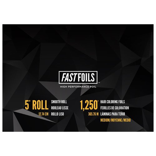 FASTFOILS 5" Hair Foil Roll - Aluminum Foil Roll for Hair Coloring - Medium Weight Foils For Highlighting - 1250 ft