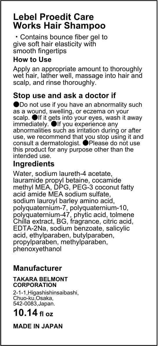 Lebel Proedit Care Works Hair Shampoo Bounce Fit - 300ml