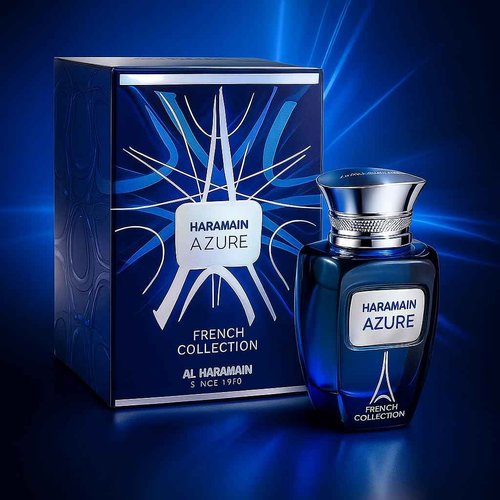 Al Haramain Azure French Collection for Unisex - Arabian Perfume for Women and Men - Long Lasting Fragrance with Notes of Amber, Tonka &Cedar - Arabic Perfume - Eau De Parfum Spray - 3.33 oz EDP Spray