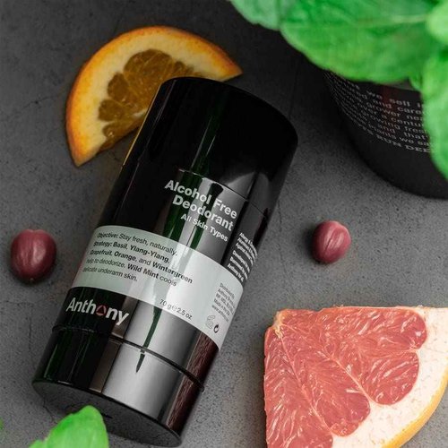 Anthony Alcohol Free, Aluminum Free Deodorant for Men – Non-Irritant Cool Gel Stick for Sensitive Skin – Sport Strength Stick Prevents Odor All Day – Clear, Stain Free – 2.5 Fl Oz - Pack of 3