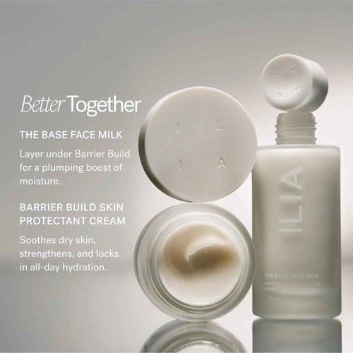 ILIA - Barrier Build Skin Protectant Cream | Hydrate, Comfort, Strengthen with Colloidal Oatmeal, Ceramide Complex + Algae Hydragel | Vegan, Non-Toxic, Cruelty-Free (50 mL)