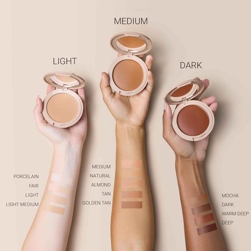 No Makeup Makeup Long-Lasting Lightweight Foundation & Brush Duo | Cruelty-Free, Fragrance-Free, Buildable, Transfer-Proof Makeup (Light Medium)