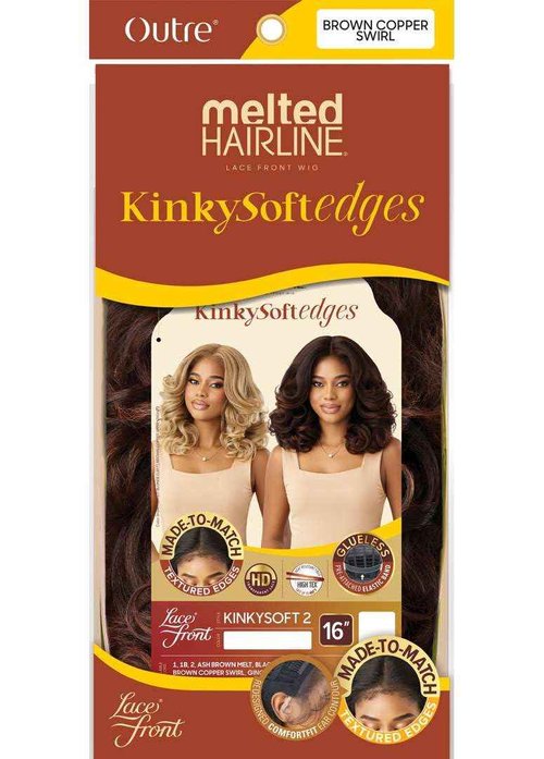Outre Melted Hairline - Kinky Soft Edges - Kinky Soft 2 (ASH BROWN MELT)
