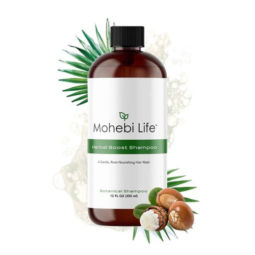 Mohebi Life Herbal Hair Shampoo for Men Formulated for Hair Health – DHT Support with Biotin, Saw Palmetto, and Other Natural Ingredints