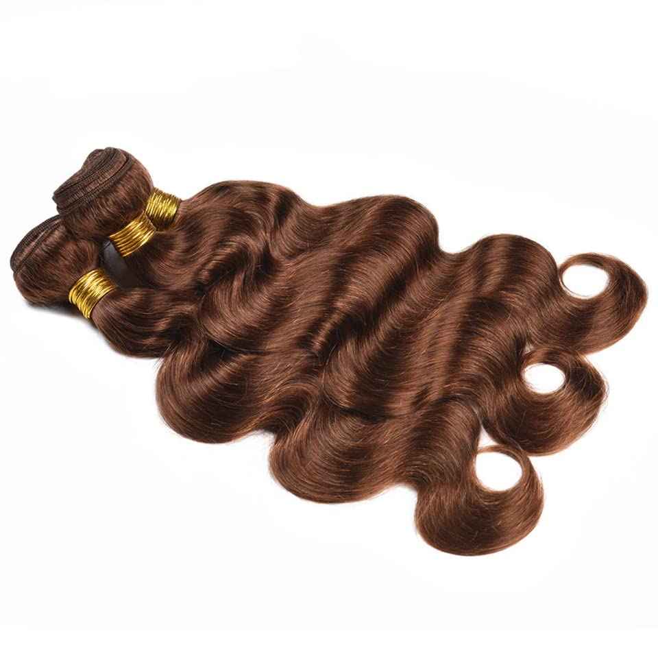 30 30 30 Inch Color #4 Bundle Dark Brown Body Wave Human Hair Bundles Chocolate Brown Bundle Color #4 Body Wave Bundles Huma Hair