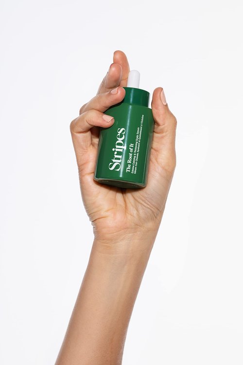 Stripes Naomi Watts Helping Strands Bundle Scalp Serum Hair Thickening Mask Full Size Improves Density And Thickness Creates Shine