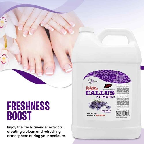 SPA REDI Callus Remover - Removes Toughest Calluses in Seconds and Smooths Dry Cracked Heels, Softens and Smooths Feet, Lavender & Rosemary - 128 Oz