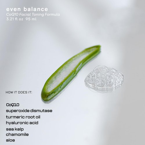 Even Balance, CoQ10 Facial Toner Repairs & Protects with Antioxidants, Azelaic Acid, Turmeric, Superoxide Dismutase & Hyaluronic Acid for Bright, Smooth, Hydrated Skin - 3.21 fl oz