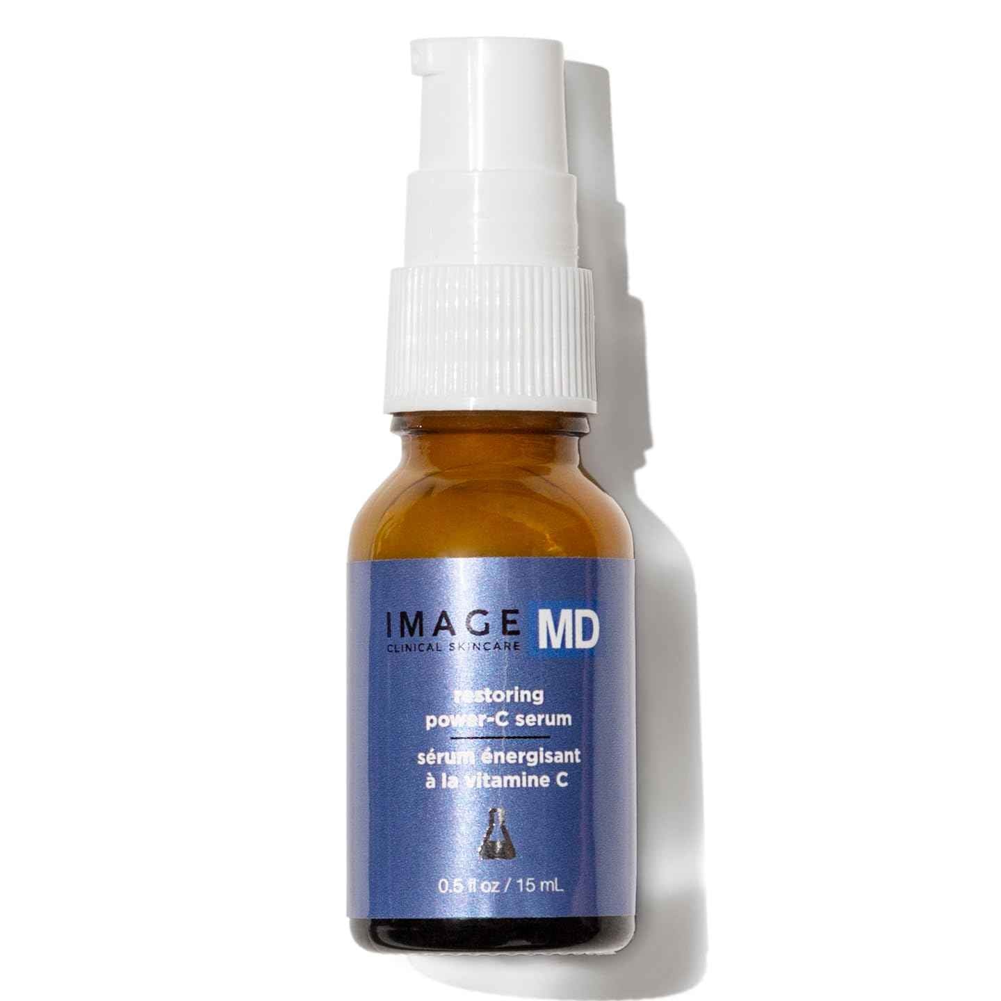 IMAGE Skincare, IMAGE MD Restoring Power-C Serum, 20% Vitamin C and Ferulic Acid Facial Serum to Reduce Pigmentation, Firm and Brighten Skin, 0.5 fl oz