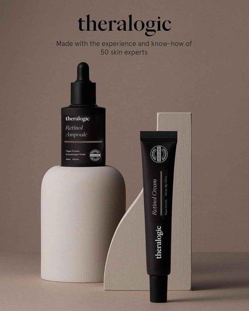 theralogic Retinol Cream - Korean Retinol Vitamin A Face Moisturizer - Lifting, Skin Renewal and Wrinkle Improvement Night Treatment with Peptides - Dermatologically Tested, Vegan Formula, 0.7 oz.