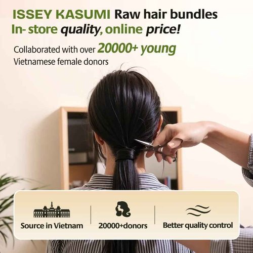 ISSEY KASUMI Raw Vietnamese Human Hair Single Bundle,Triple Lifespan Than Regular Virgin Hair,In-Store Quality,Online Price! 100% Raw Vietnamese Hair Bundles Straight Raw Hair Bundles 18 Inch