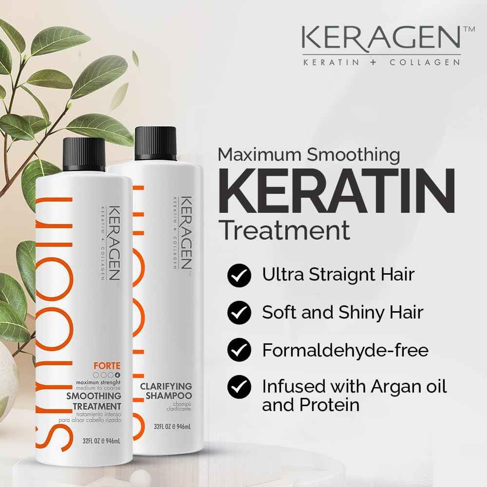 Keragen - Brazilian Keratin Smoothing Treatment, Dry and Damaged Hair