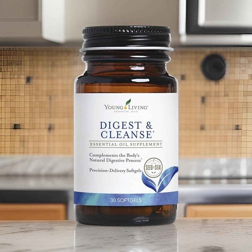 Young Living Digest & Cleanse - Premium Herbal Digestive Support Capsules - Aromatherapy for Optimal Digestion - Natural Essential Oil Supplements - 30 Softgels