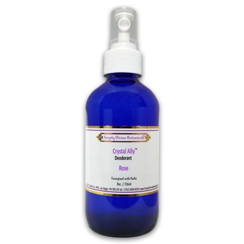Simply Divine Botanicals Crystal Ally Natural Deodorant Spray with Essential Oils - Rose, 8 oz