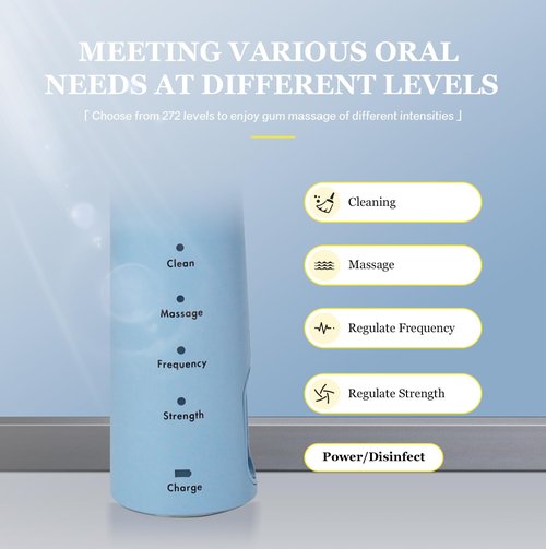 Movigor Foldable Electric Toothbrush for Adults – Dual UV Sanitization, 272 Sonic Modes, USB-C Rechargeable, 4 Brush Heads, Leather Travel Case, Portable Blue Toothbrush