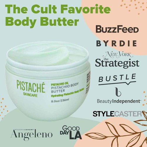 Pistaché Skincare Pistachio Dream Duo Set | Whipped Body Butter & Biscotti Perfume | Sweet Nutty Signature Scent Skincare & Fragrance Gift