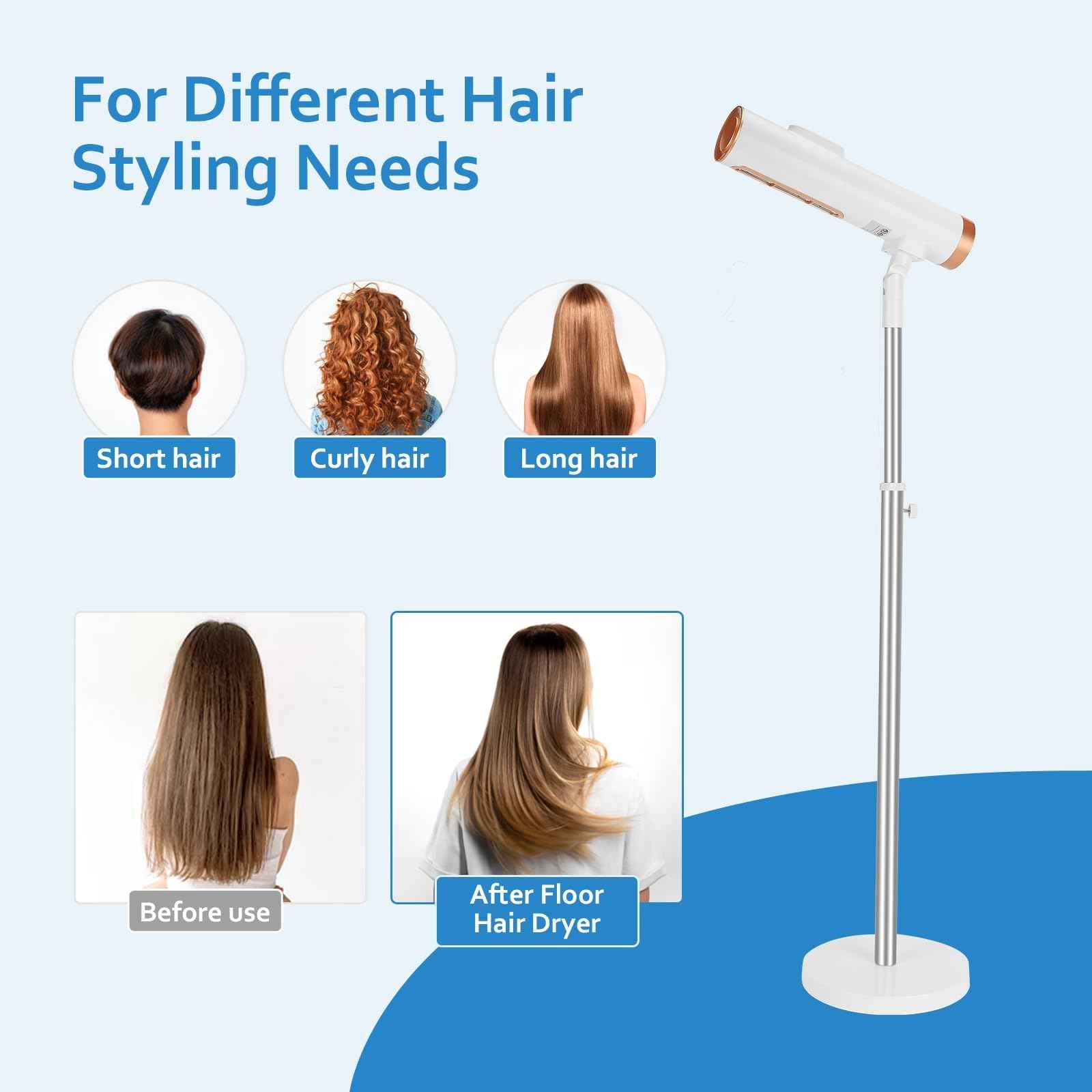 Hair Dryer,CoralBoxer,Stand up,Hands Free,Height and Angle Adjustable-by Manual,A New Way to Use Hair Dryers,2Temps & 2Speeds,Designed for Home,Gifts for Elderly and Children,Disabled,Pet