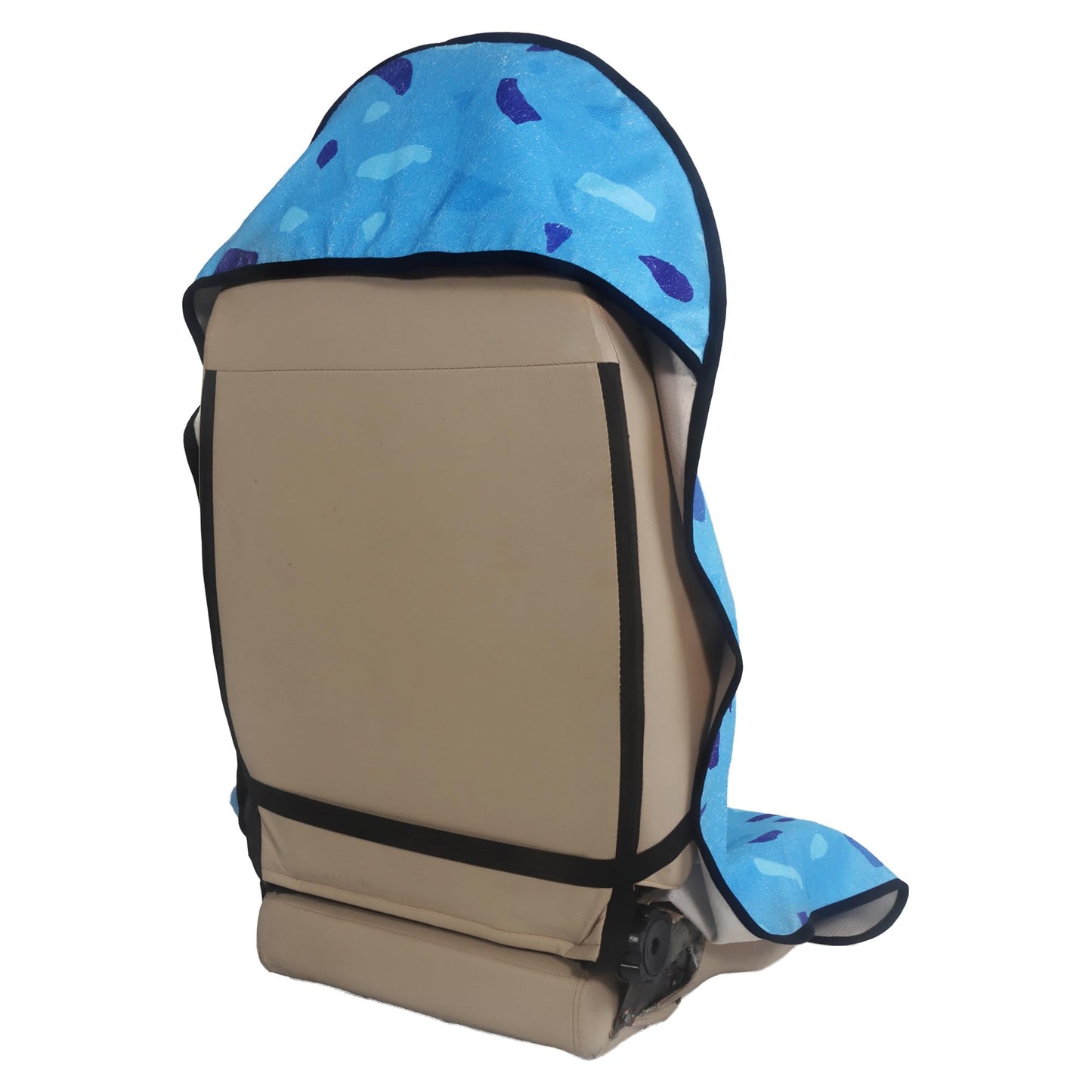 LoyaGour Car Seat Cover Protector Front Seats,for Gym Workout,Running,Swimming,Beach and Hiking,Waterproof Sweat Towel Bucket Seat Covers for Cars SUV Trucks (Blue Marbling, 1Pcs)