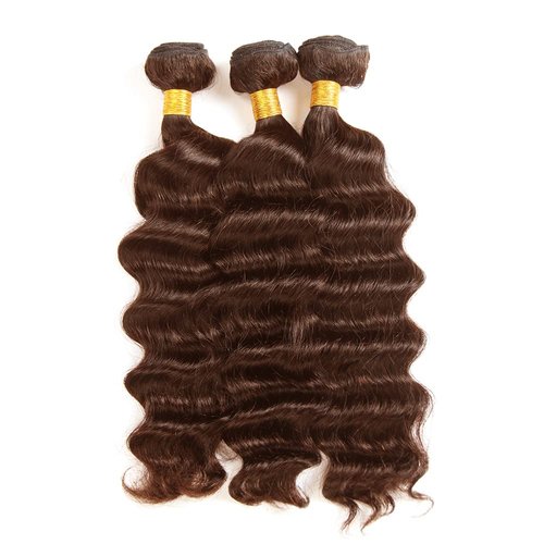Color #4 Bundles Human Hair Chocolate Brown Deep Wave Bundle 20 22 24 Inch Brazilian Virgin 3 Bundle Drak Brown Bundles Hair Weave