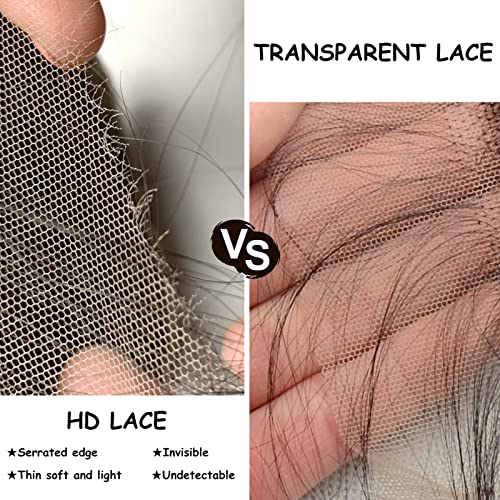 Luwigs 5x5 HD Lace Closure Human Virgin Hair Body Wave Pre Plucked Swiss Lace 5x5 Closure with Baby Hair Bleached Knots Natural Color Free Part