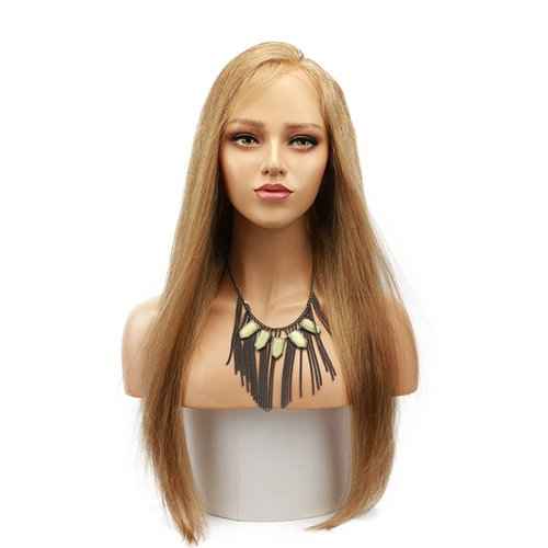 Dreambeauty #18 Blonde Color Lace Front Human Hair Wig for Women Brazilian Remy Glueless Full Lace Human Hair Wig with Baby Hair Pre-Plucked Natural Hairline (20 Inch, 13x6 Lace Front 150% Density)