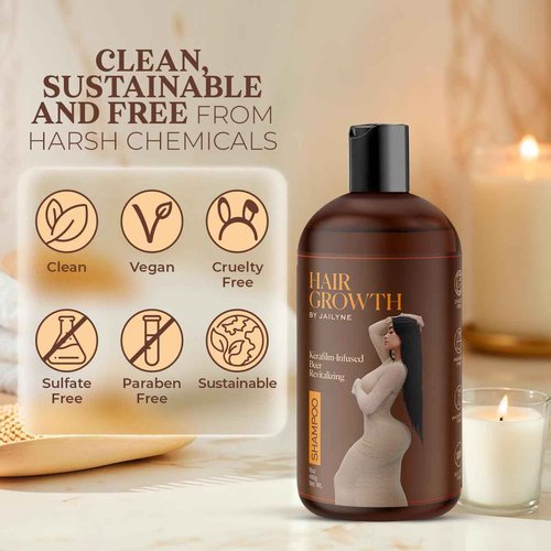 Hair Growth Shampoo by Jailyne Ojeda – Biotin & Keratin-Infused Formula for Thicker, Fuller Hair – Nourishing Solution for Hair Growth & Scalp Health – Made in USA