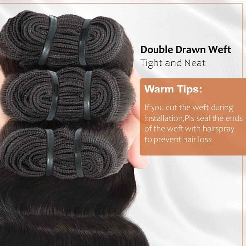 Raw Bundles Human Hair Body Wave Bundles, 22 Inch 16A Raw Hair Bundles Burmese Hair Bundles, 3 Years Service Life, Keep Texture Silky Soft Tangle-Free after Multiple Washes
