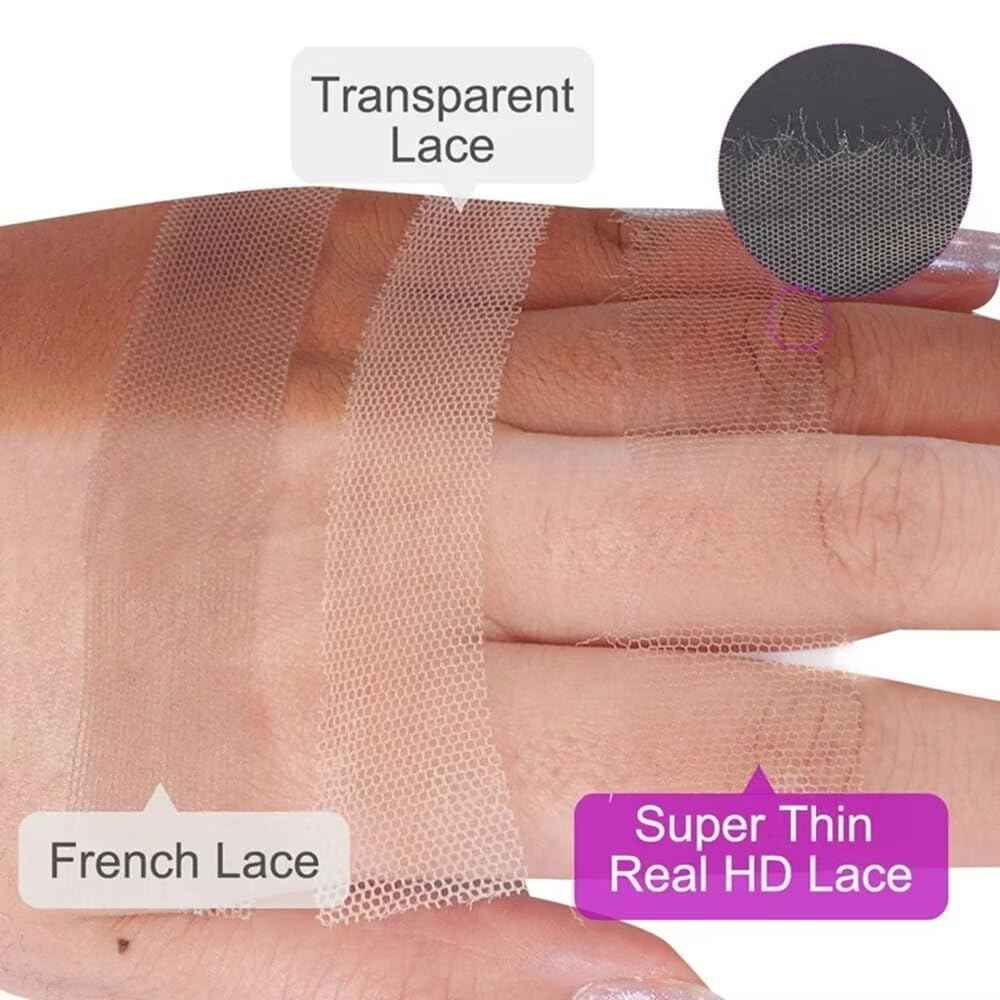 2X6 Deep Parting SKINLIKE Real HD Human Hair Short Bob Wigs Pre Plukced 0.10mm Ultra-thin Invisible Swiss HD Lace Closure Single Knot Undetectable Melted Lace Closure Wigs 180% Density 12Inch