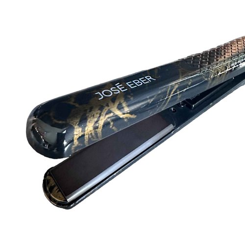 Jose Eber: 100% Pure Ceramic Flat Iron: Black Marble - 1.25" Plates - Temperature Control, Negative Ionic Technology, Professional Hair Straightener