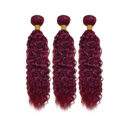 99J Human Hair Bundles Burgundy Water Wave Bundle Red Human Hair Bundle 18 18 18 inch Burgundy Water Wave 3 Bundles