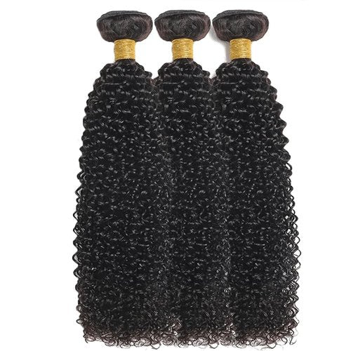Curly Human Hair Bundles Natural Black Color 18 20 22 Inch Unprocessed Brazilian Virgin Hair Kinky Curly Bundles