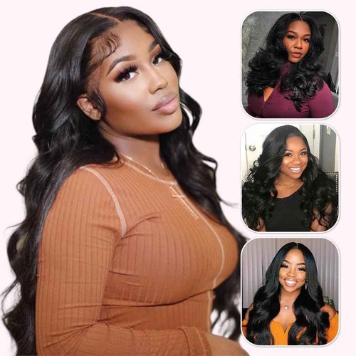 Frontal HD Lace Closure 20 Inch 13x4 Lace Frontal Body Wave Ear to Ear Frontals With Baby Hair 100% Brazilian Virgin Remy Human Hair Frontal Pre Plucked for Black Women 150% Density Natural Black