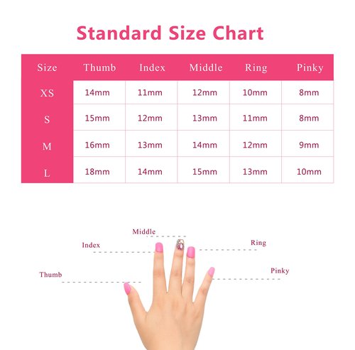 LOVFUL Press on Nails Flora | Handmade with Full Covered Crystals | Reusable Full Cover Nails | Curve Mid Length 1.7 in | H176-S