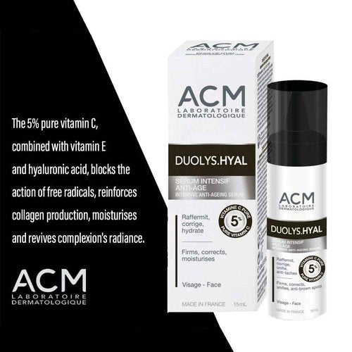 Intensive serum anti-aging vitamin C pure 5% Duolys Hyal, 15 ml, Acm