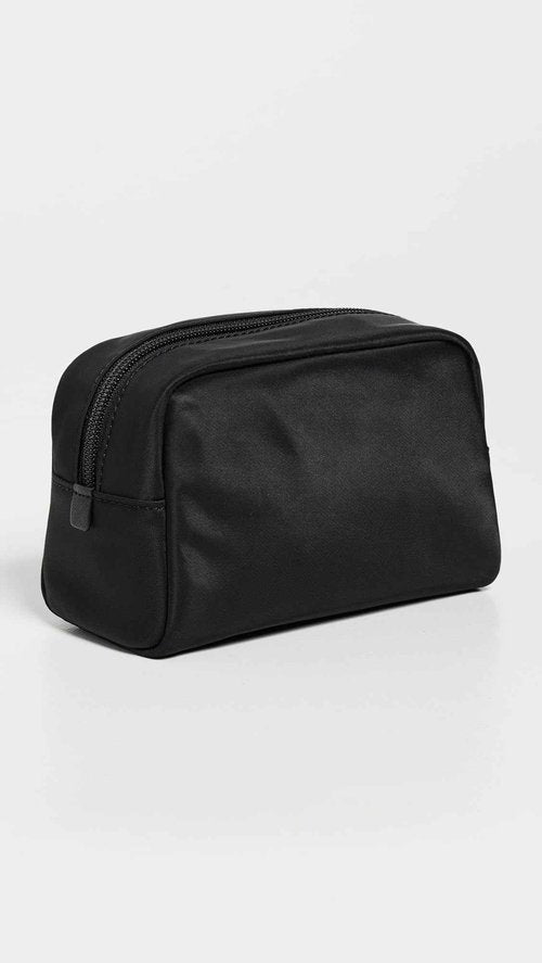 Tory Burch Women's Curved Cosmetic Case, Black, One Size