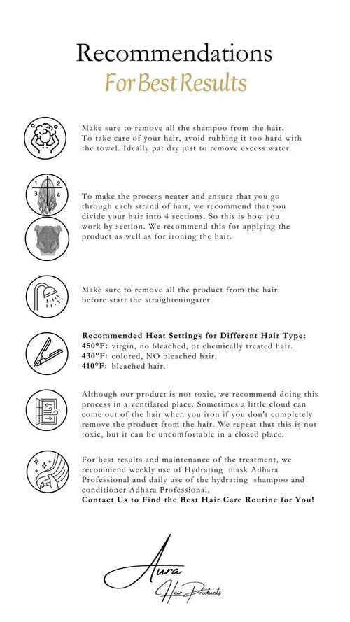 Generic Brazilian Straightening Kit (Professional Result at Home ) - by Adhara, Off White