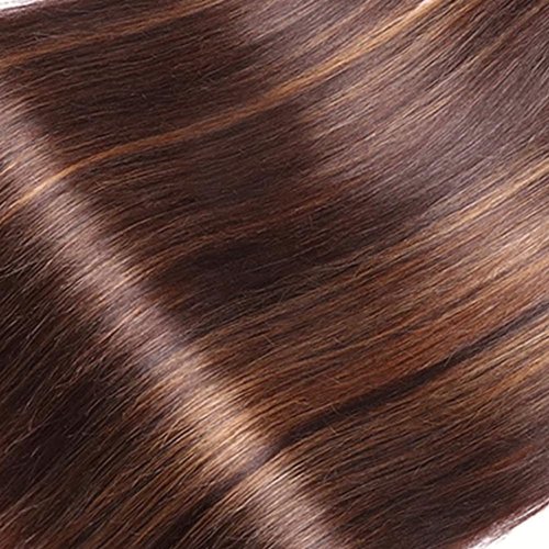 Fridnae Hair P1B30 Ombre Straight Human Hair Bundles 1B30 Brown 3 Bundles 24 26 28 Inch Two Tone Black Mixed Brown Highlight