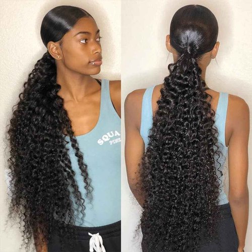 Brazilian Water Wave Bundles 100% Unprocessed Virgin Human Hair(16 18 20 inch) Water Curly Weave Bundles Human Hair Weft Double Strong Weft Natural Black for Women