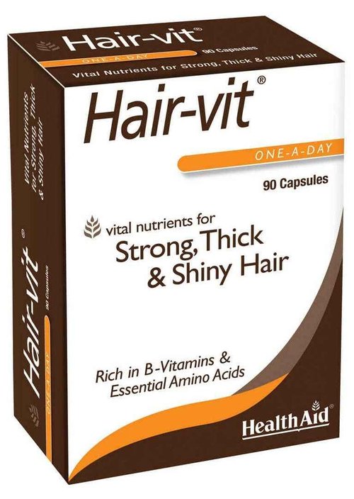 Hair VIT Hair Growth Supplement – 90 Capsules, Once Daily Formula with B-Complex Vitamins, Biotin, Amino Acids & Nutrients for Healthy, Strong, Fuller-Looking Hair in Men & Women