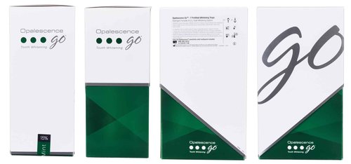 Opalescence Go 15% Mint - Prefilled Teeth Whitening Trays - 15% Hydrogen Peroxide - (10 Treatments) Made by Ultradent Products. Teeth Whitening Kit -Mint - Includes 2Chill Toothbrush 5194-1T